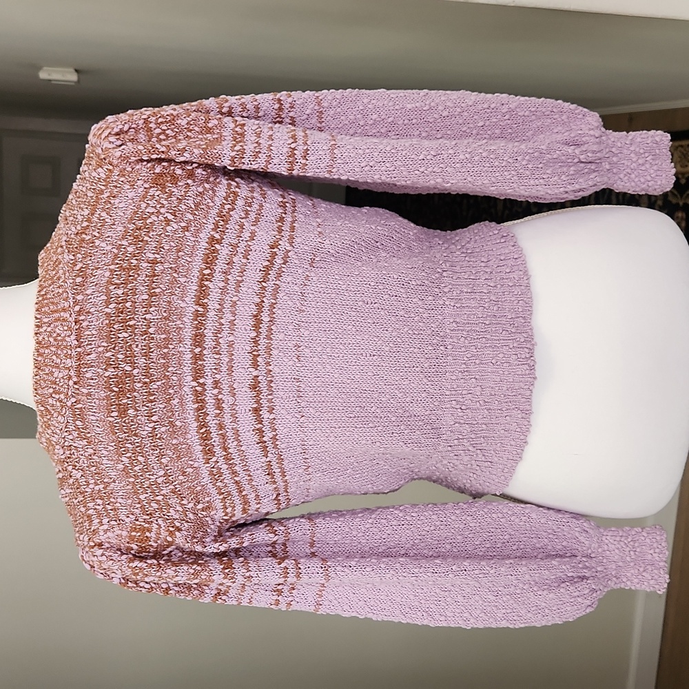J Crew Reversible Space-Dyed Cardigan Sweater in Dusty Mauve S - Picture 7 of 17